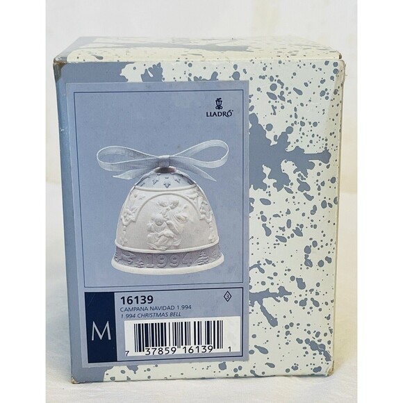 LLADRO 1994 Limited Edition Annual Porcelain Christmas Bell 16139 Original Box - Picture 9 of 12